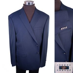 Joseph Abboud Heritage 110'S REDA Wool Navy Blue Sz 48R Sport Coat Jacket Blazer